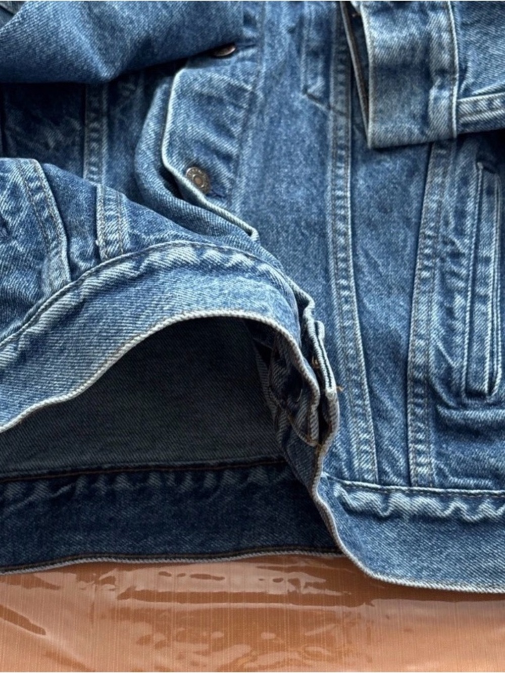 80s Vintage Levi's Denim Jacket Made in USA Trucker Jacket Men's Medium Classic - Picture 7 of 12